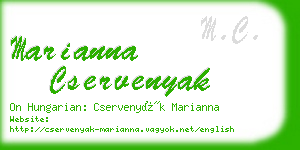 marianna cservenyak business card